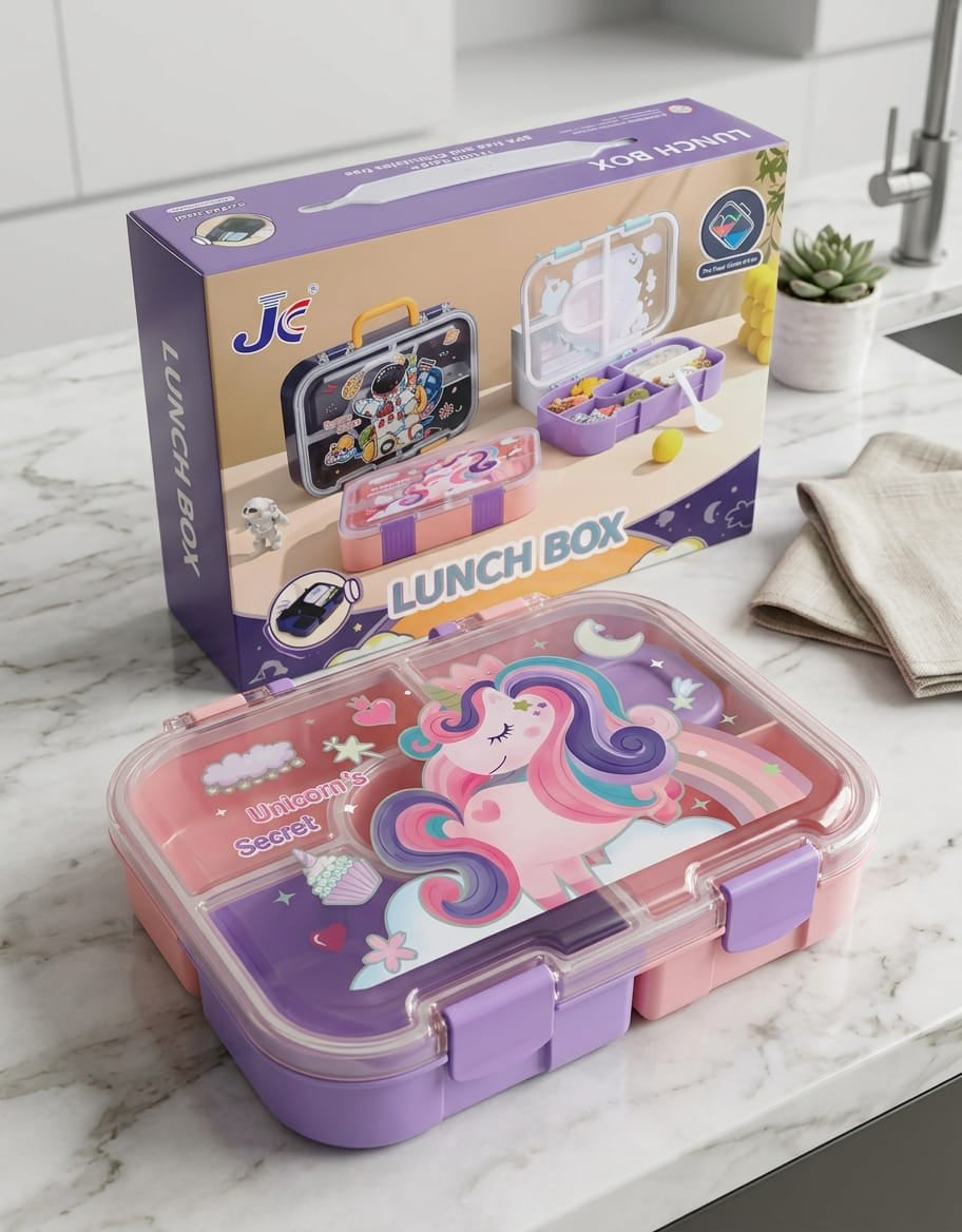 Kids Unicorn Lunch Box for School | Cute Printed Food Box