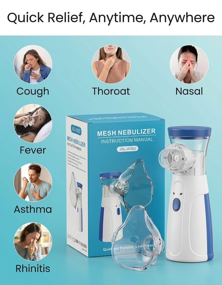 Portable Mesh Nebulizer for Adults & Kids