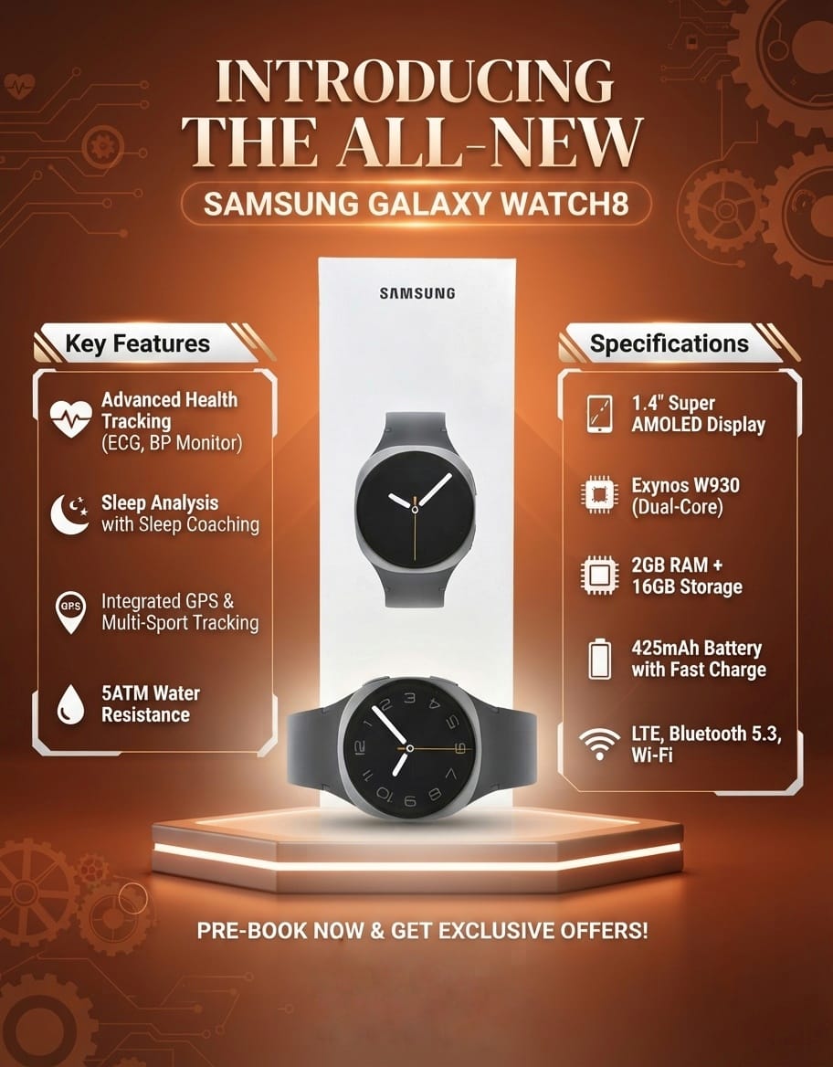 Samsung Galaxy Watch 8 Smartwatch Bluetooth Calling